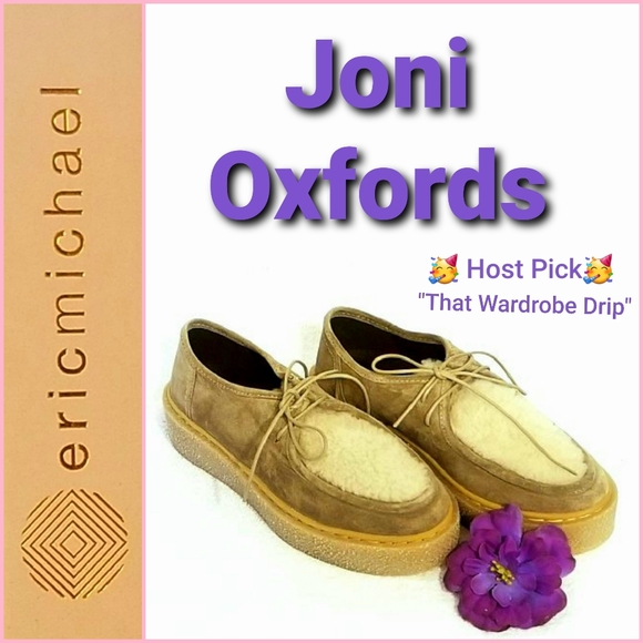 🆕️ Eric Michael Joni Beige Oxfords Size 38 - Picture 1 of 8